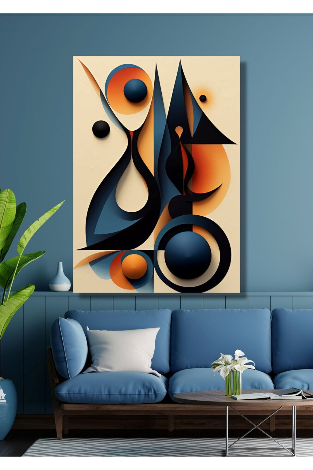 Modern Sanat Cam Tablo 41 - 45 x 65