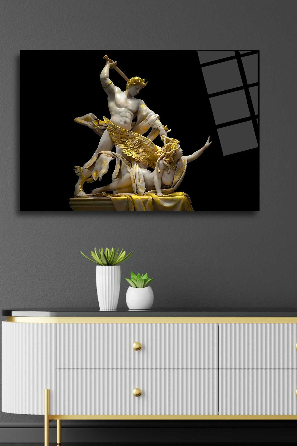 Medusa ve Perseus Yatay Cam Tablo 382 - 60 x 90