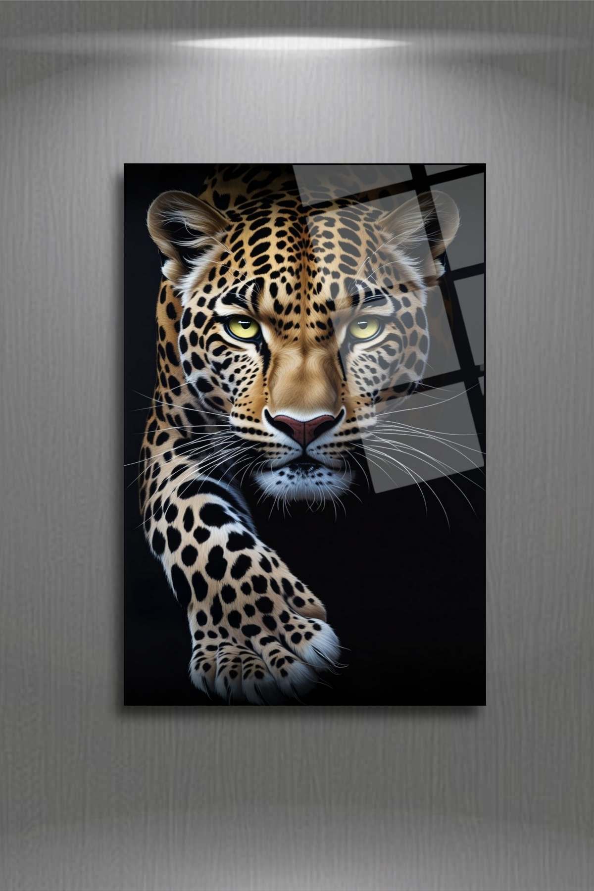 Jaguar Tablosu, Modern Cam Tablo 294 - 30 x 45