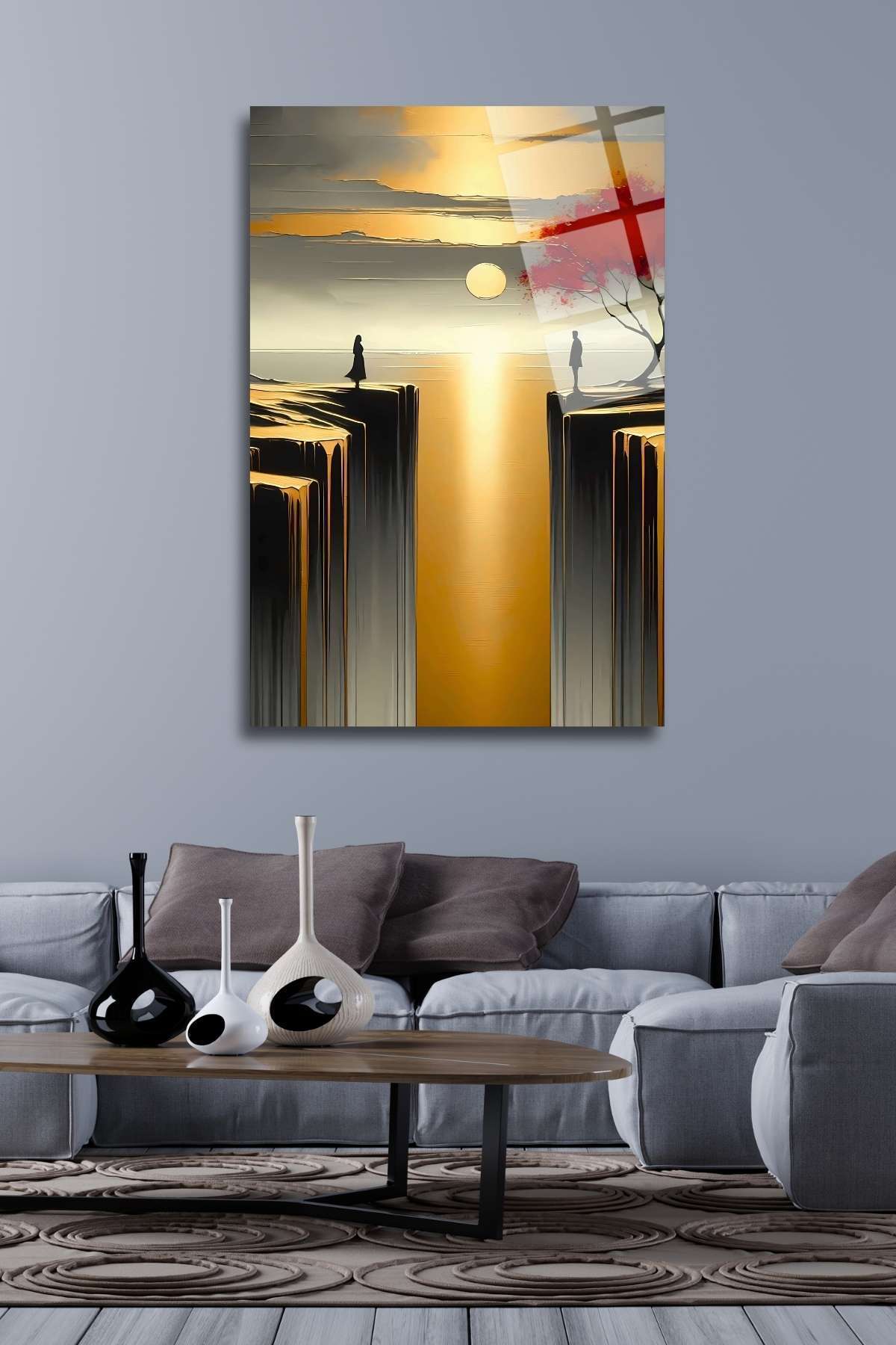 Modern Cam Tablo 312, Kırılmaya Dayanıklı, Yüksek Çözünürlüklü - 60 x 90