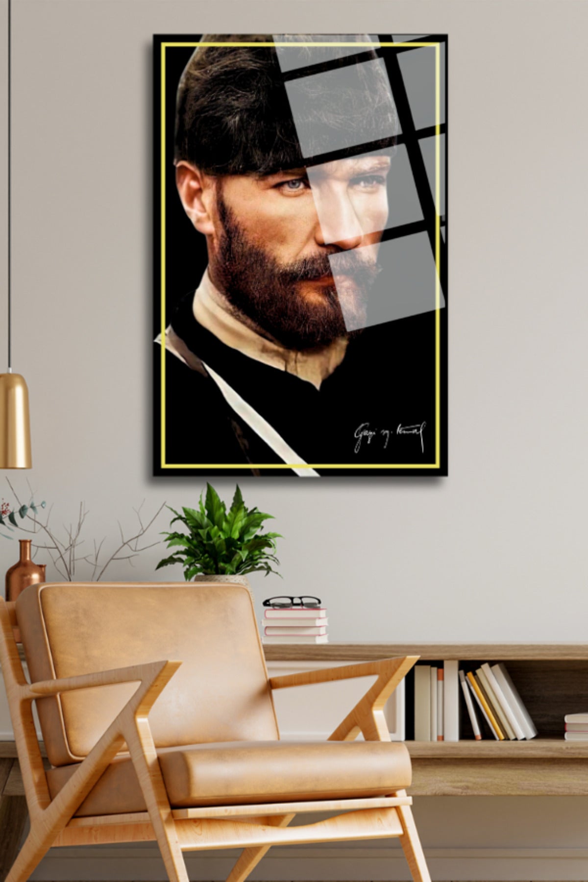 Mustafa Kemal Atatürk , Yüksek Çözünürlüklü, Dayanıklı Cam Tablo 196 - 30 x 45