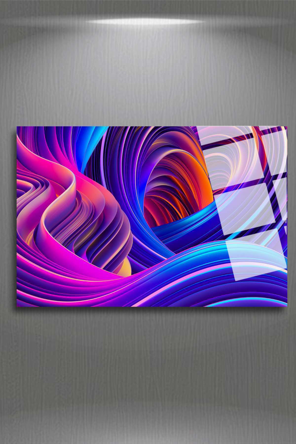Renklerin Dansı , Kırılmaya Dayanıklı Modern Cam Tablo 262 - 30 x 45