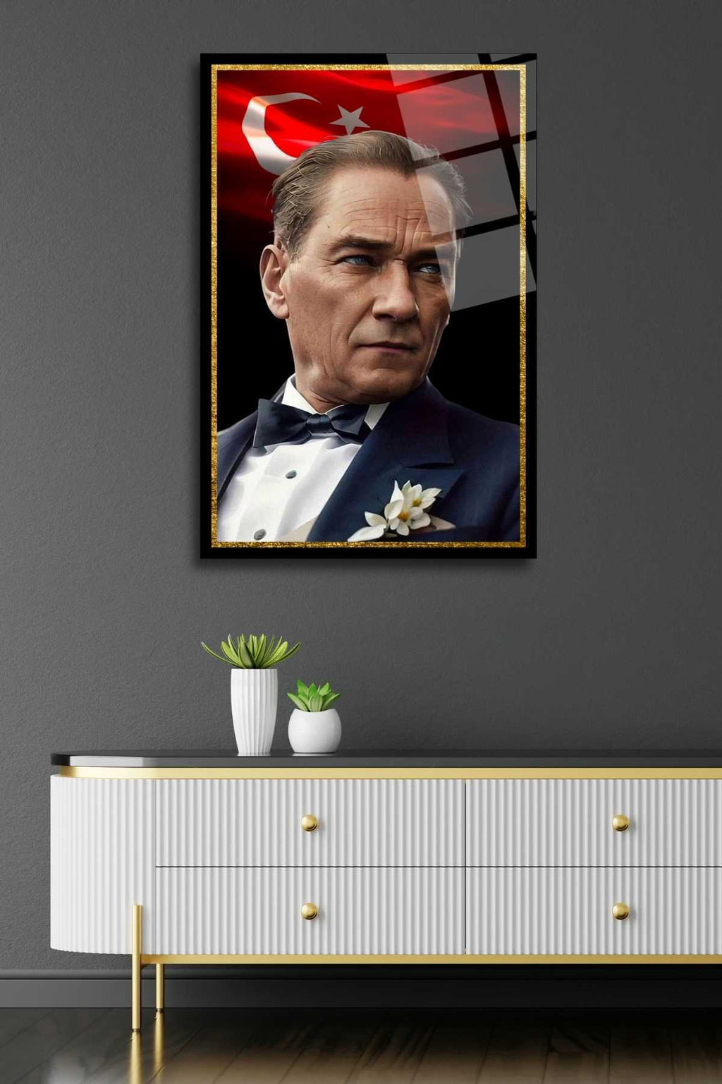 Mustafa Kemal Atatürk Cam Tablo 274 - 60 x 90