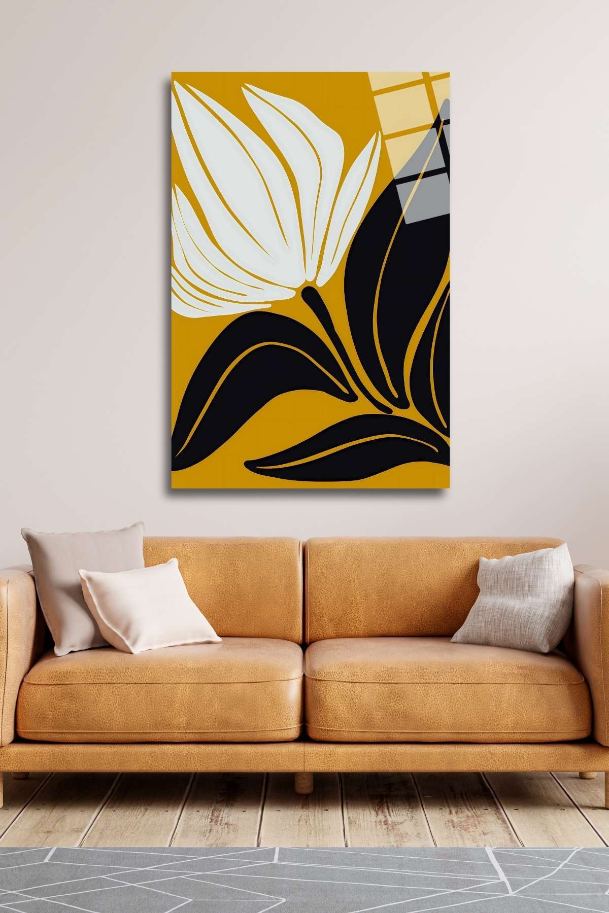 Bohem Tarzı Cam Tablo 353 - 45 x 65