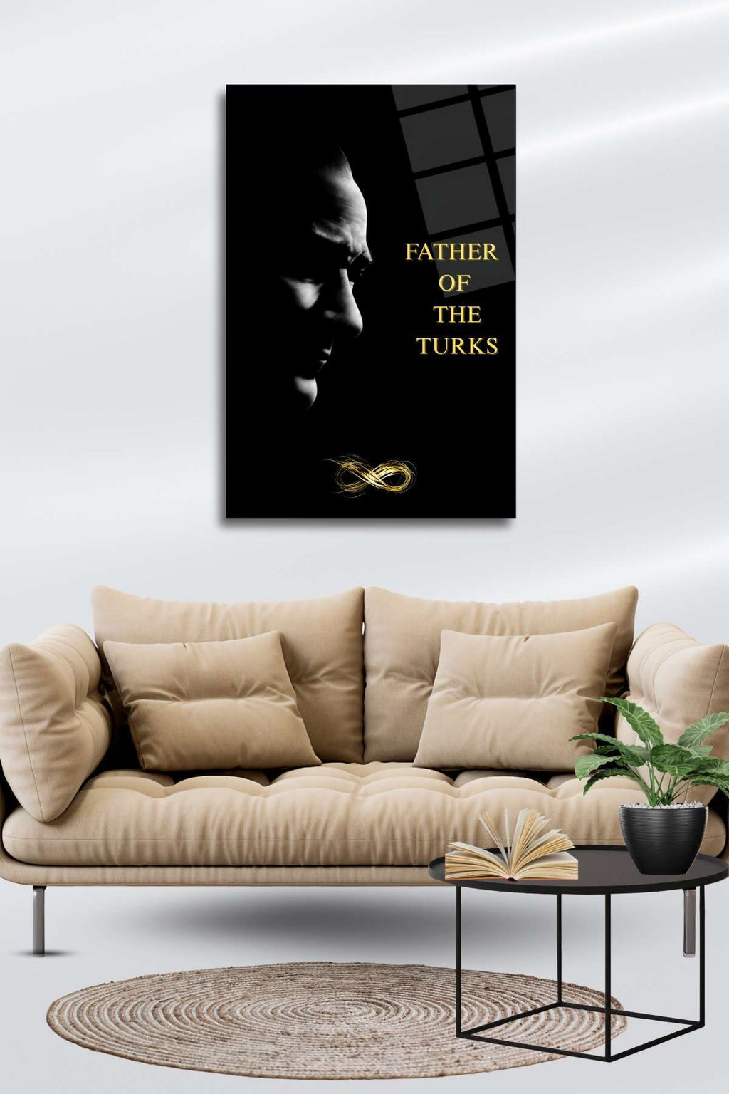 Atatürk Cam Tablo 398 - 45 x 65