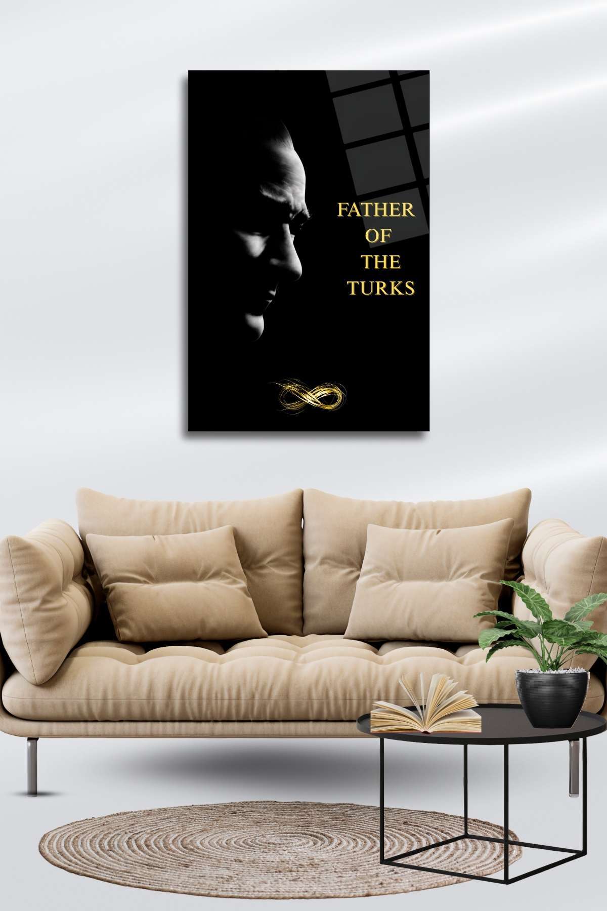Atatürk Cam Tablo 398 - 45 x 65