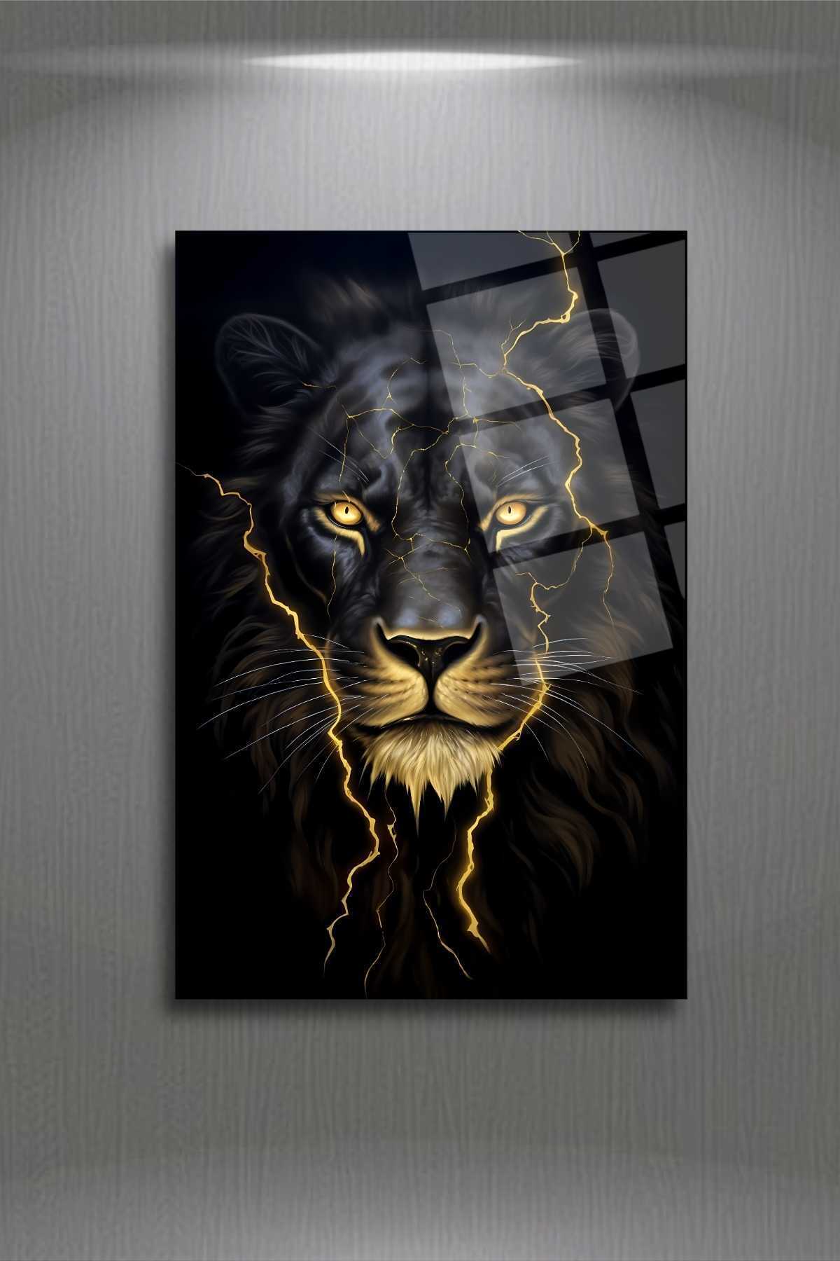 Aslan Tablosu, Kırılmaya Dayanıklı Cam Tablo 246 - 30 x 45
