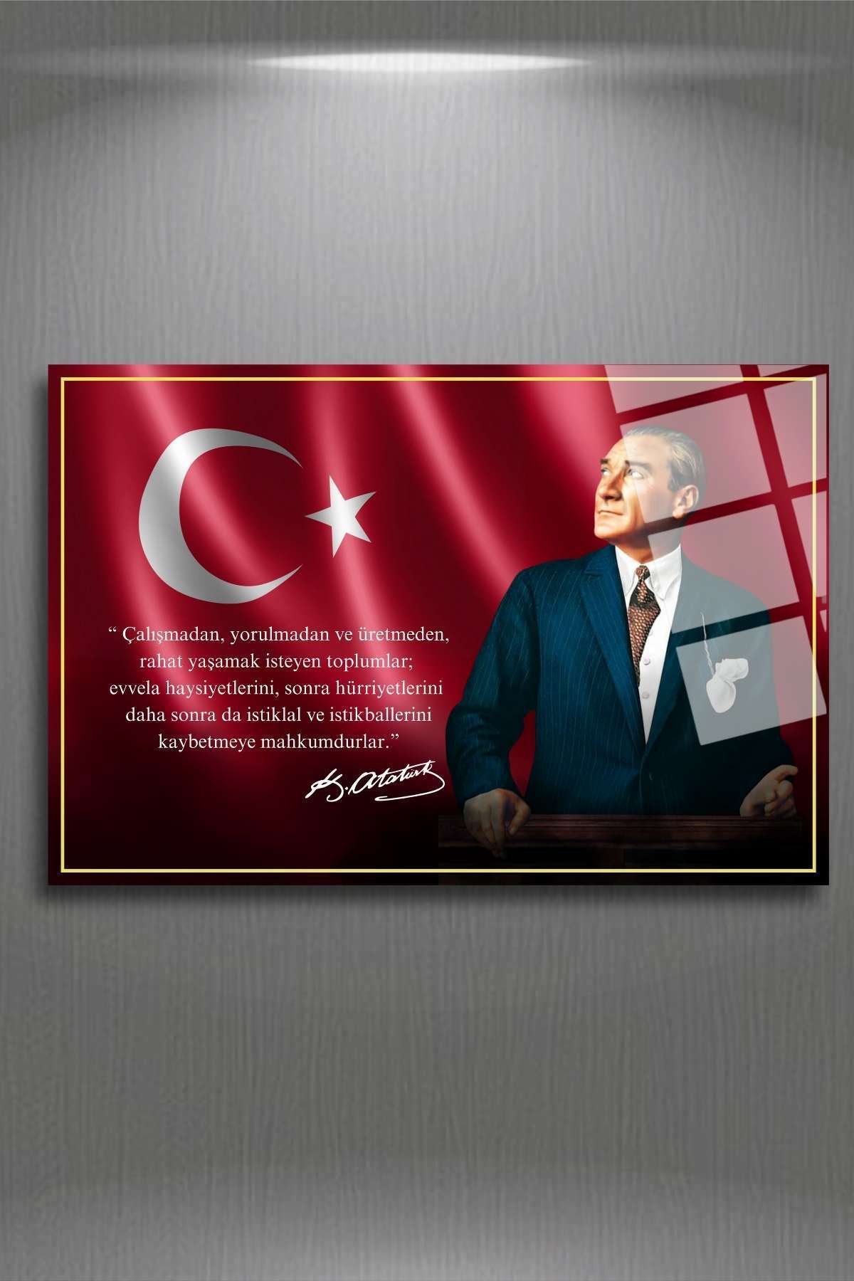 Mustafa Kemal Atatürk Tablosu , Cam Tablo 283 - 30 x 45