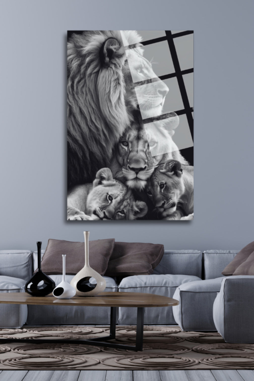 Aslan Ailesi, Lion Family Cam Tablo 201 - 45 x 65