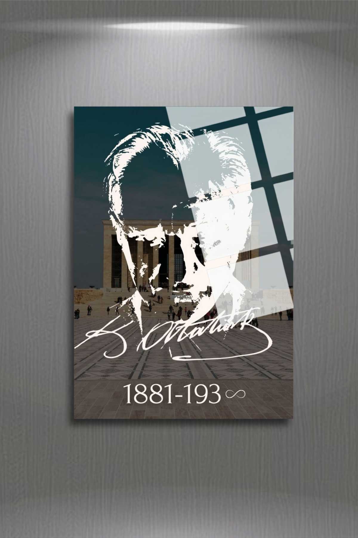 Atatürk Tablosu, Kırılmaya Dayanıklı, Cam Tablo 3 - 30 x 45