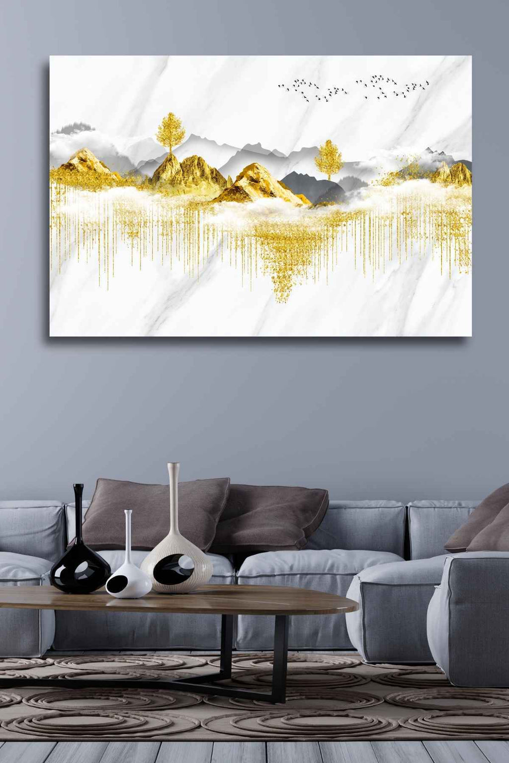 Altın Tepeler, Kırılmaya Dayanıklı Cam Tablo 252 - 45 x 65