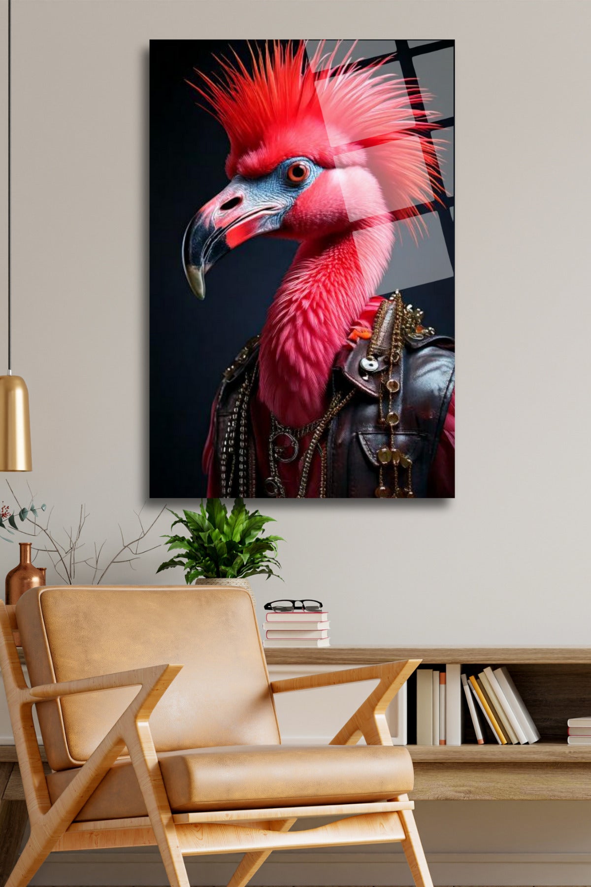 Punk Rock Flamingo Cam Tablo HMDS0116