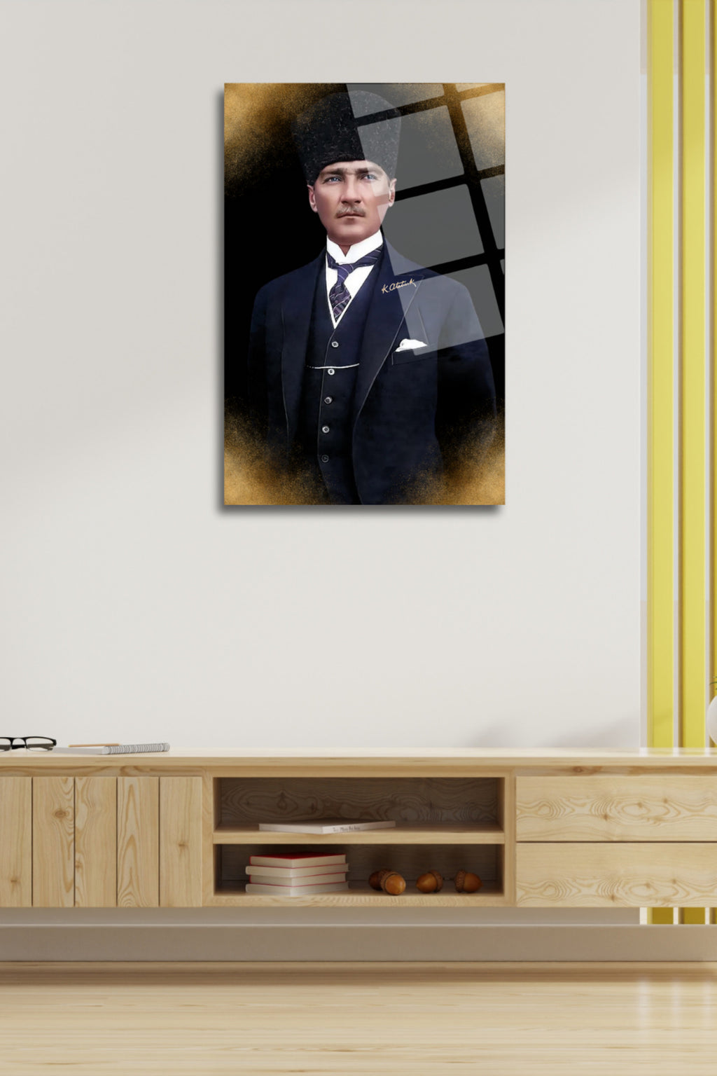 Mustafa Kemal ATATÜRK Cam Tablo 100 - 45 x 65