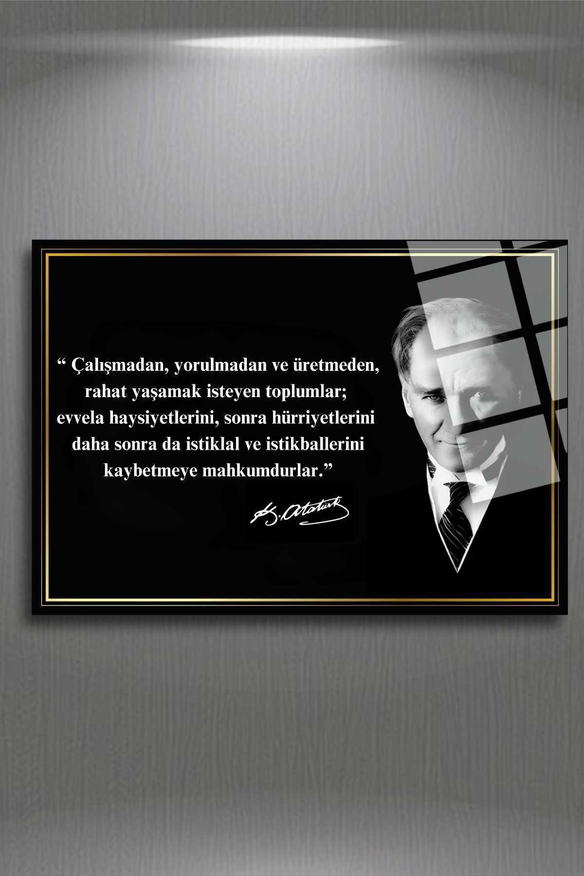 Mustafa Kemal Atatürk Cam Tablo HMDS0282