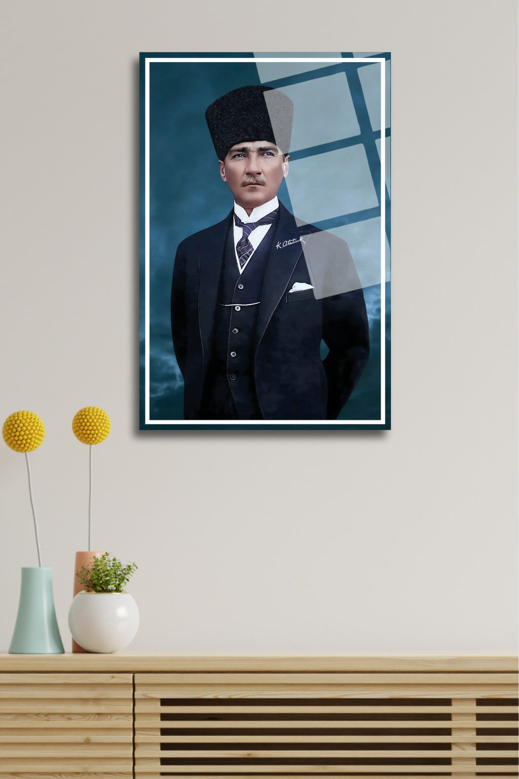 Atatürk Cam Tablo 110 - 60 x 90