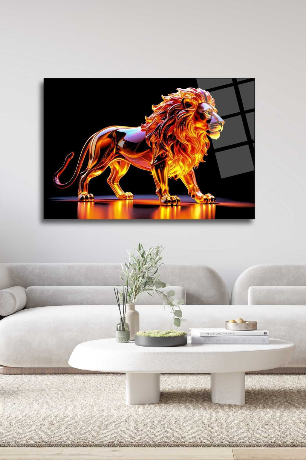 Aslan Cam Tablo, Kırılmaya Dayanıklı Yüksek Çözünürlüklü 272 - 45 x 65