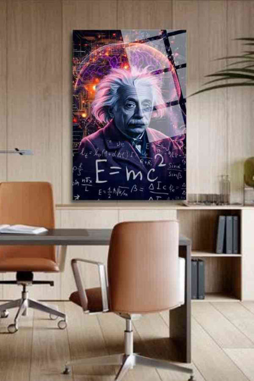 Albert Einstein , Kırılmaya Dayanıklı Cam Tablo HMDS0207