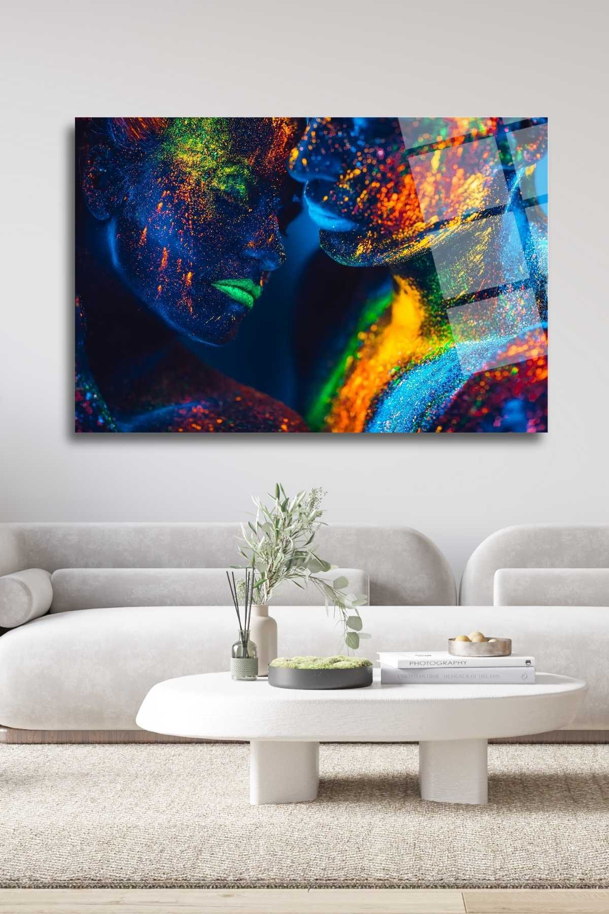 İnsan Temalı Kırılmaya Dayanıklı Cam Tablo 261 - 45 x 65