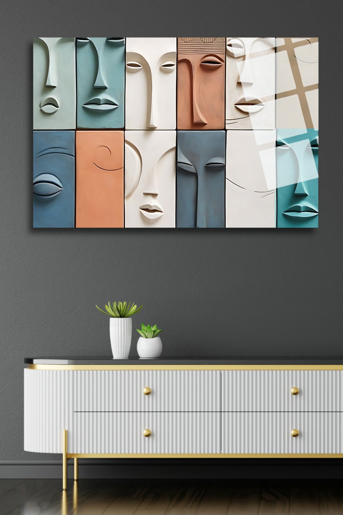 Yüzler Cam Tablo 155 - 30 x 45