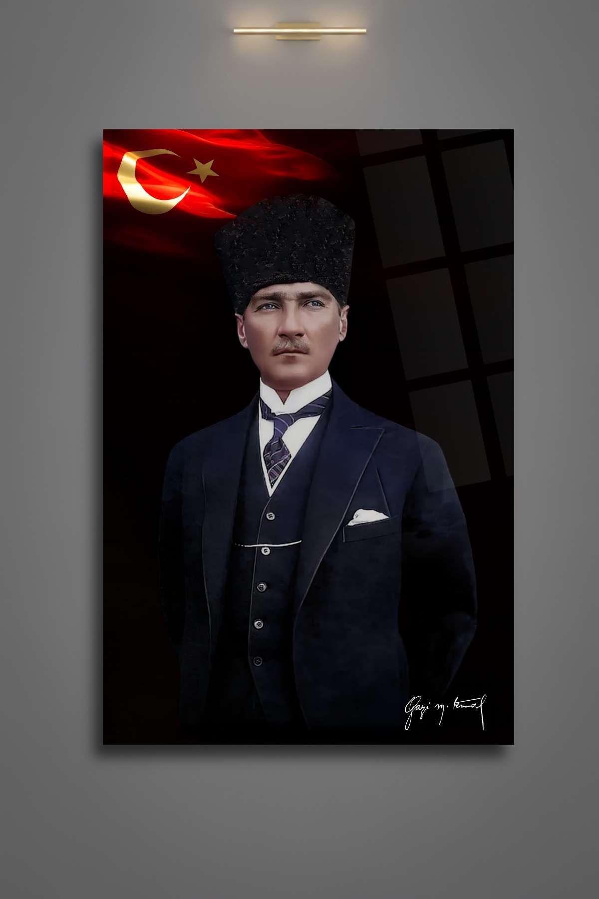 Atatürk Cam Tablo HMDS0104