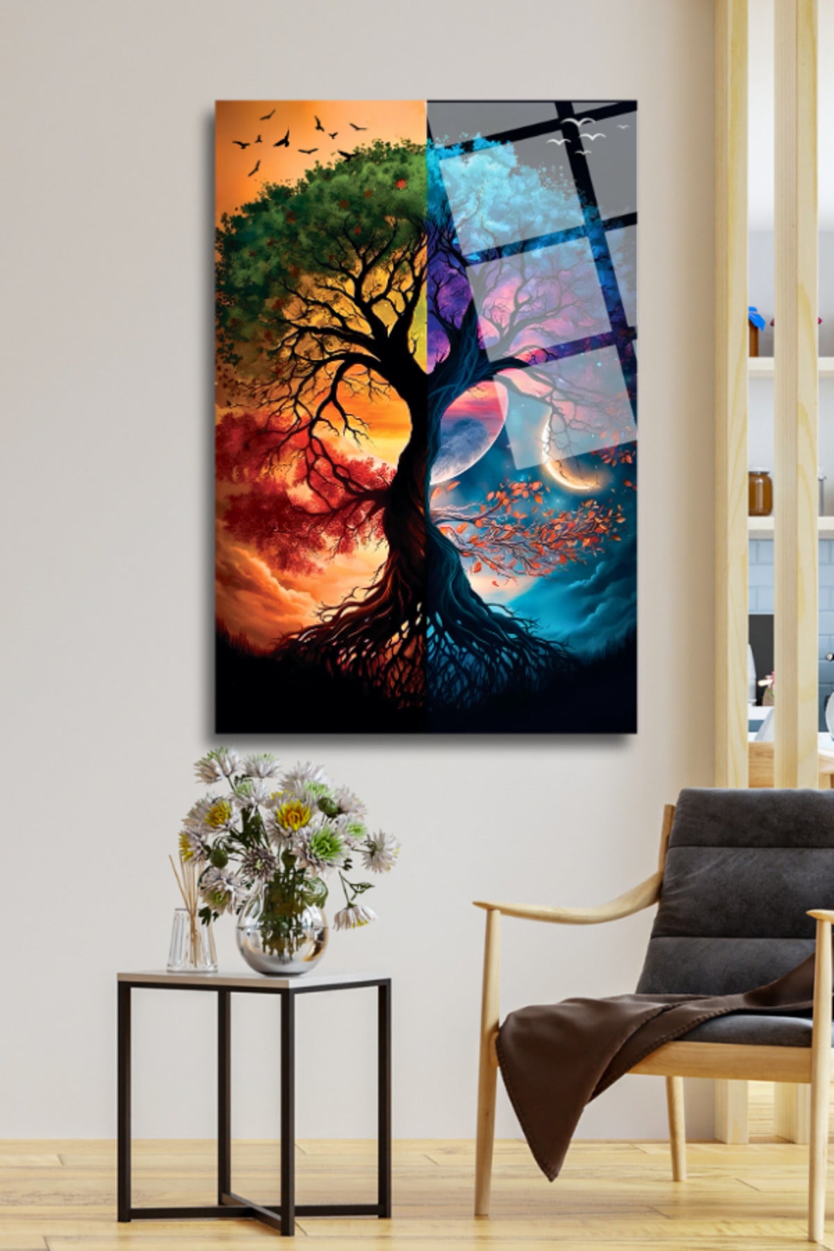Hayat Ağacı Cam Tablo 29 - 45 x 65