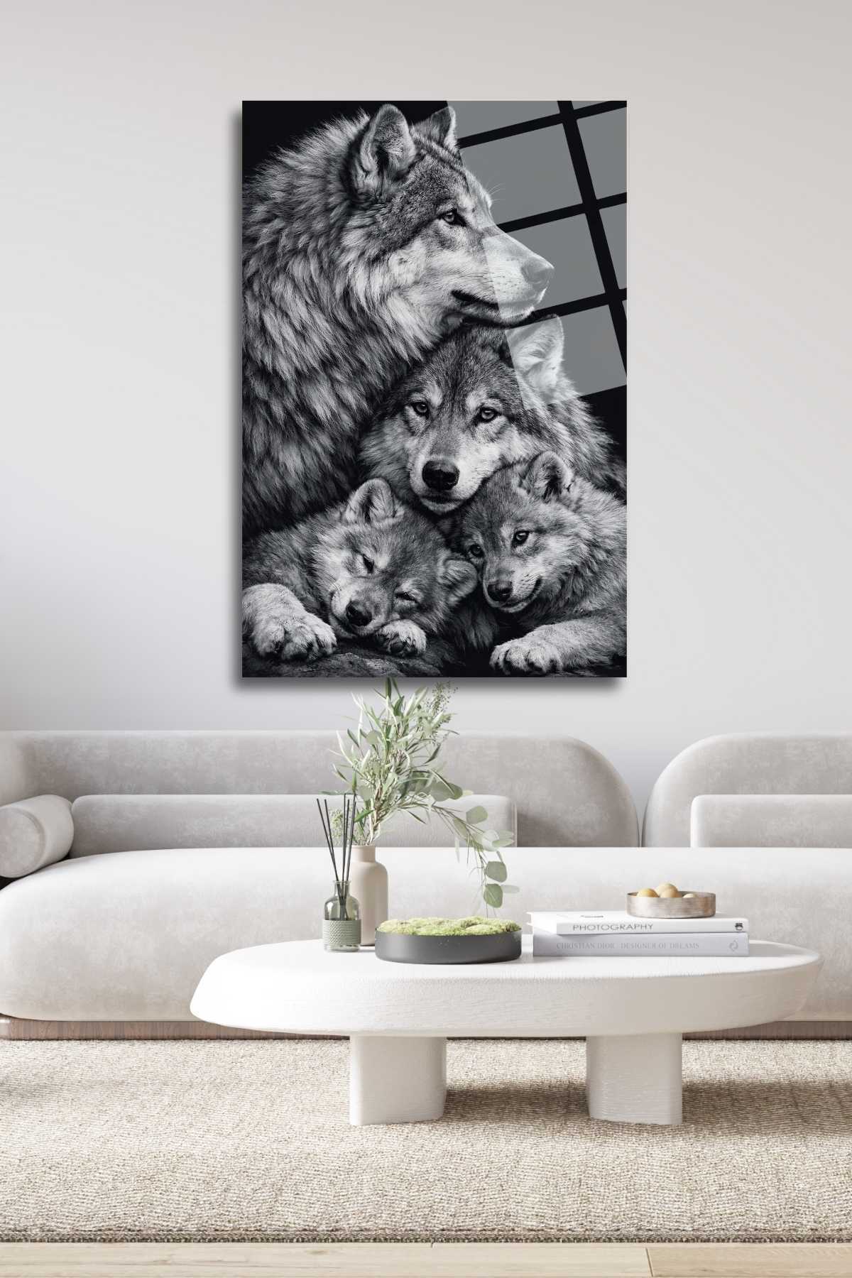 Kurt Ailesi Cam Tablo 457 - 45 x 65