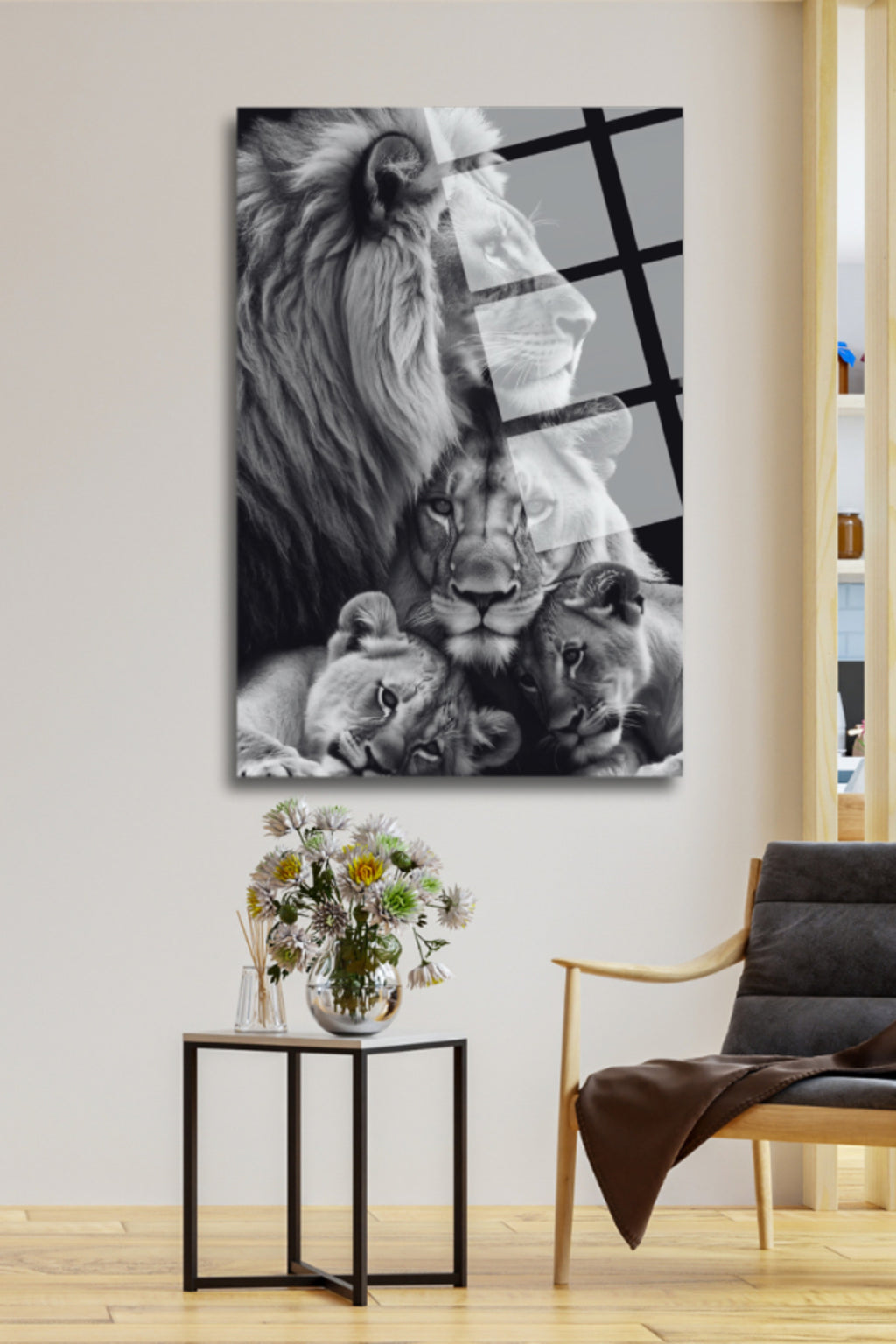 Aslan Ailesi, Lion Family Cam Tablo HMDS0201