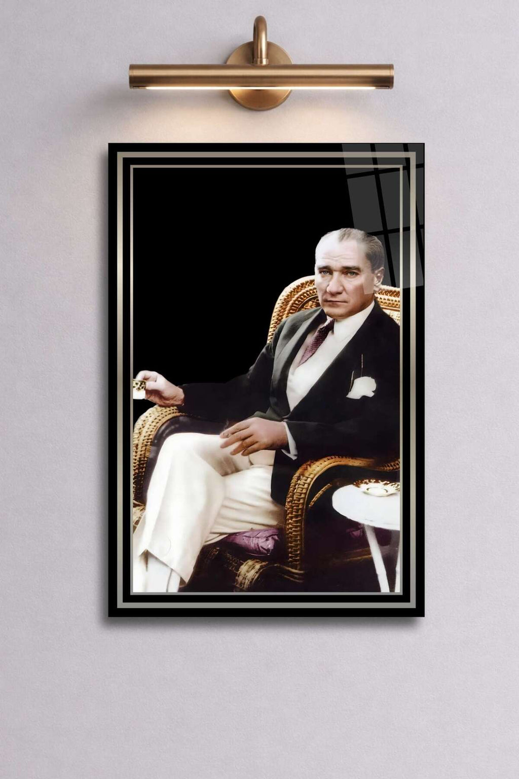 Mustafa Kemal Atatürk Cam Tablo 465 - 30 x 45