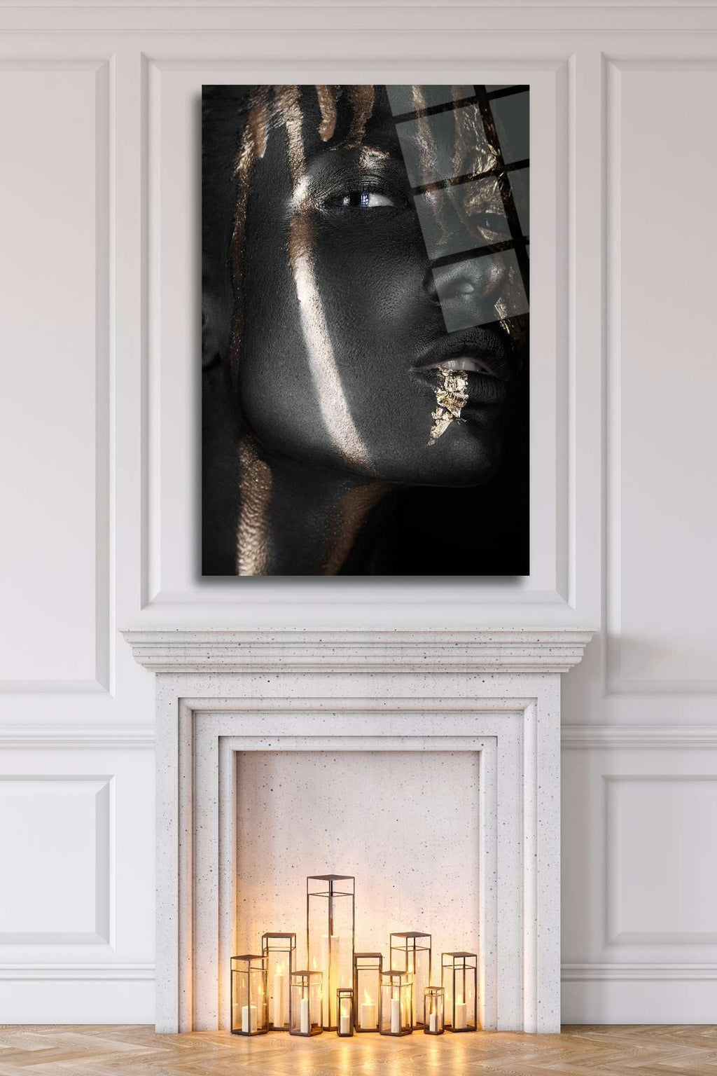 Siyahi Kadın Cam Tablo 435 - 45 x 65