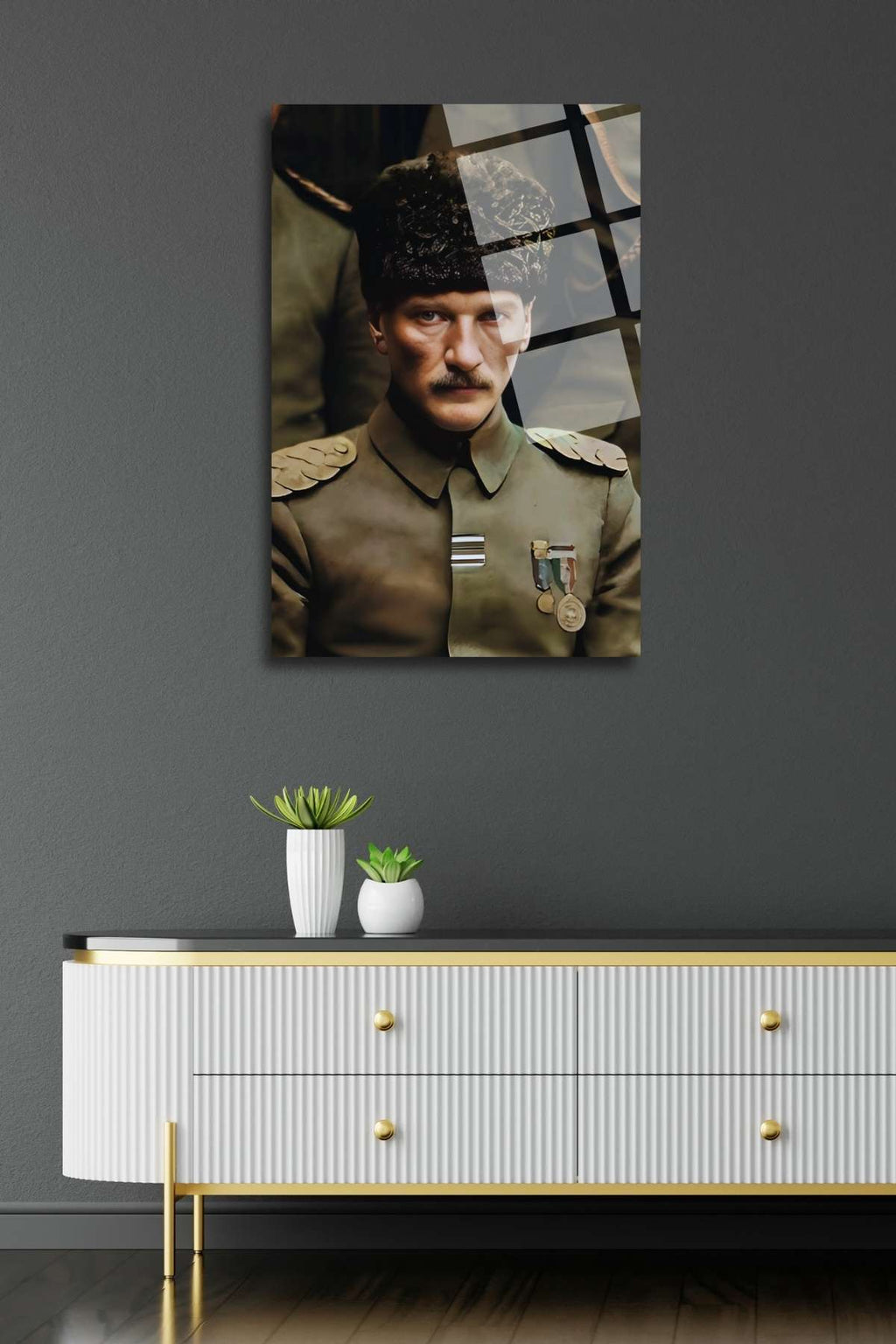 Mustafa Kemal Atatürk Cam Tablo 340 - 60 x 90