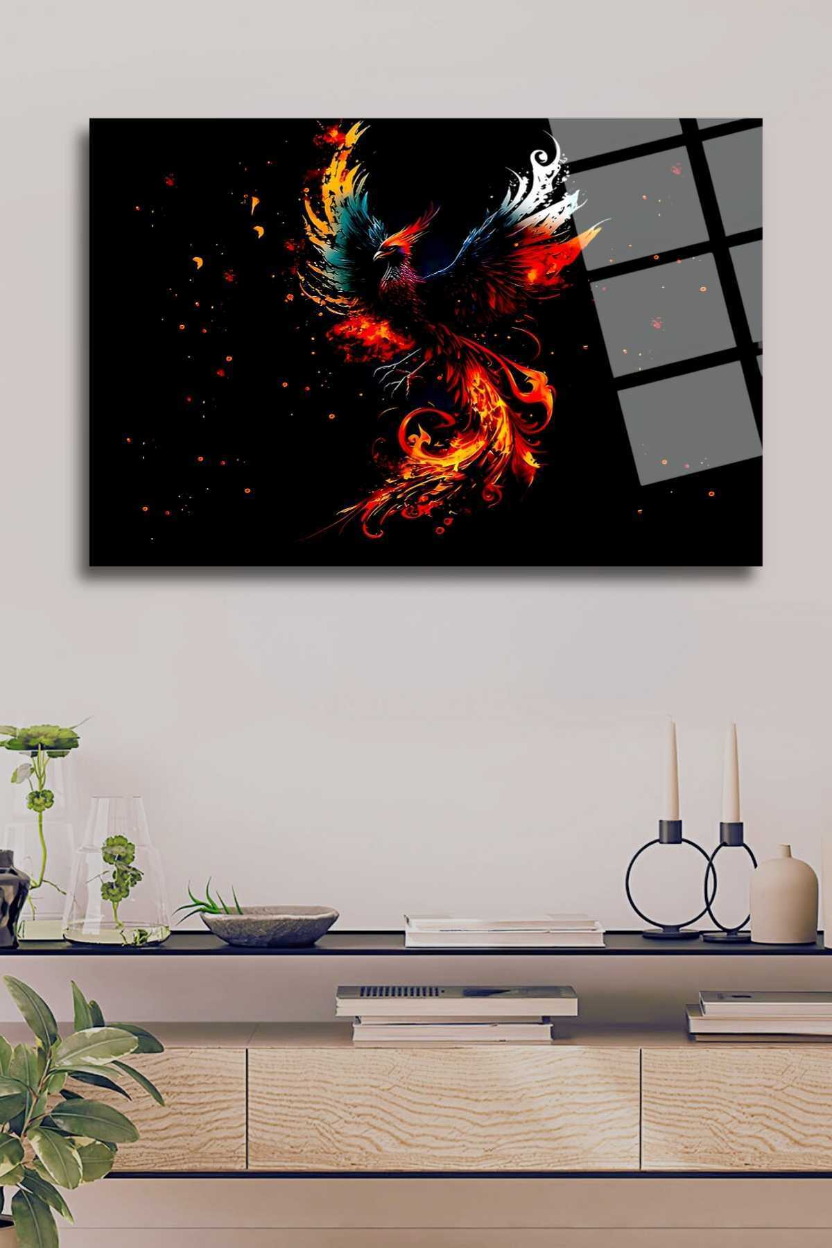 Anka Kuşu Cam Tablo 158 - 60 x 90
