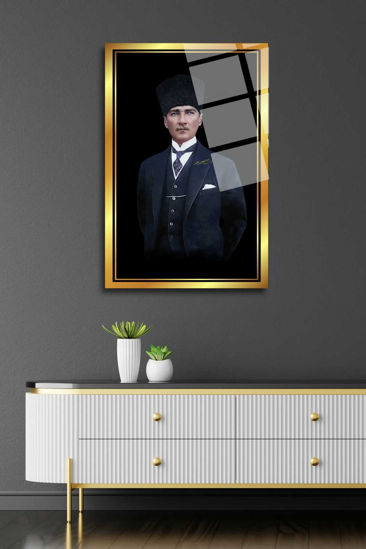 Mustafa Kemal Atatürk, Kırılmaya Dayanıklı Cam Tablo 257 - 45 x 65