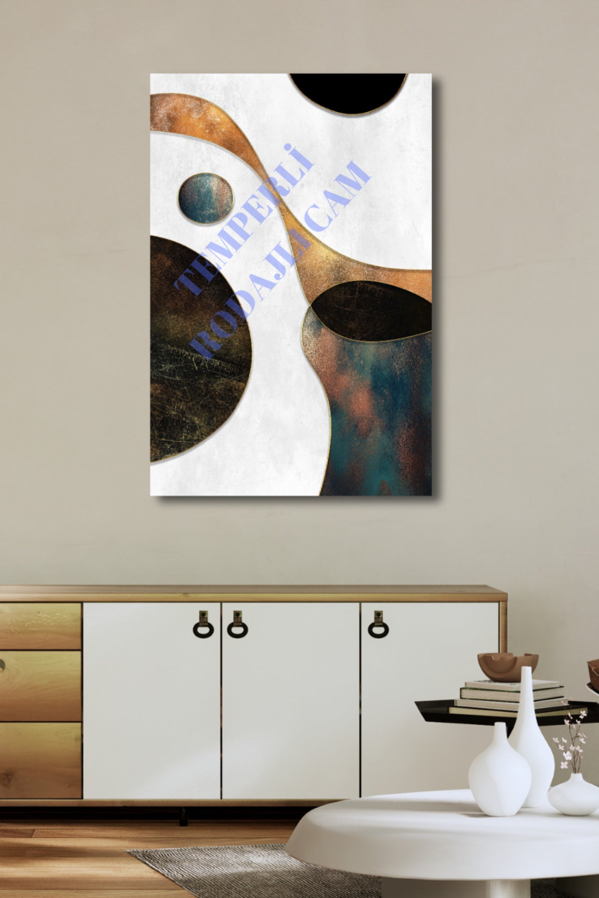 Geometrik Desenler, Cam Tablo 175 - 45 x 65
