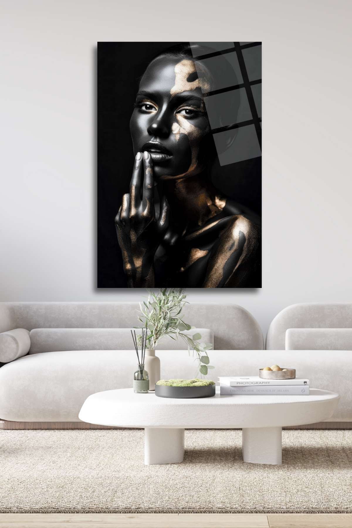 Afrikalı Kadın Tablosu, Yüksek Çözünürlüklü, Cam Tablo 315 - 45 x 65