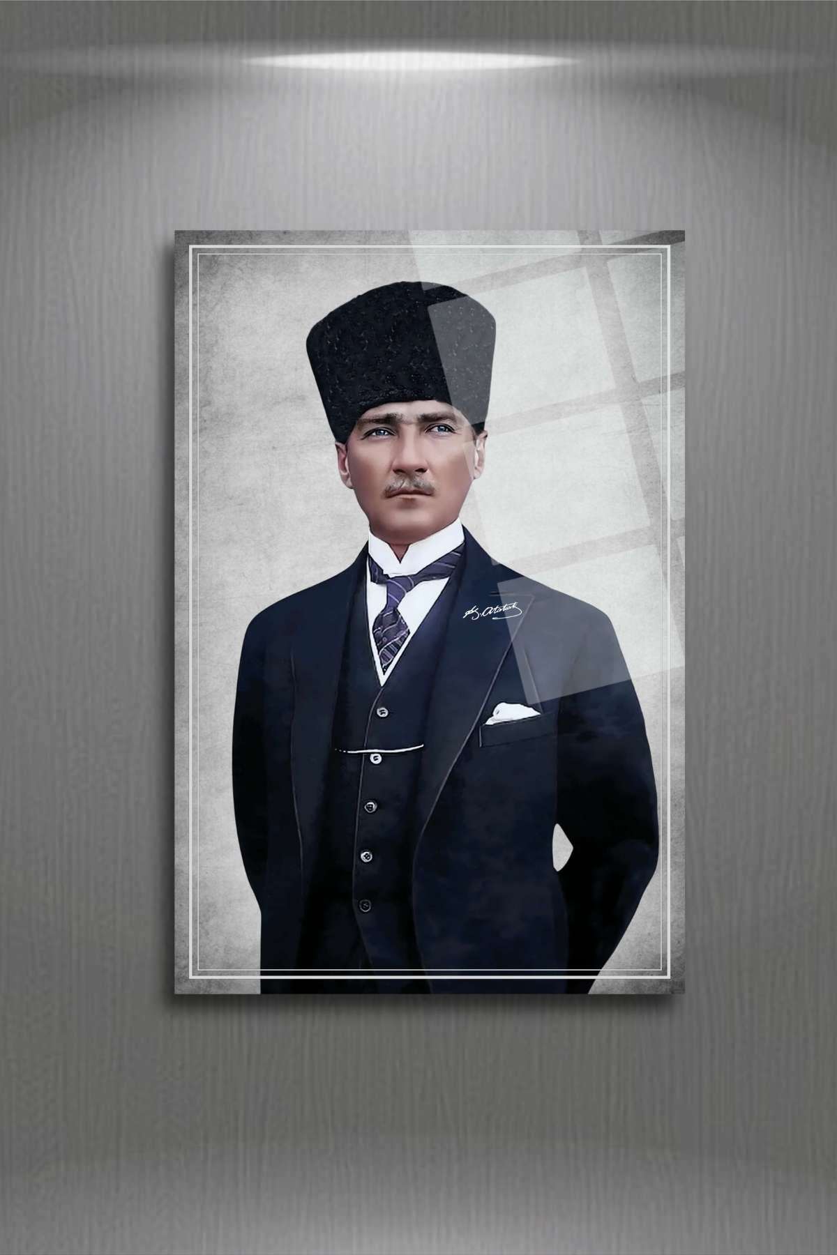 Atatürk Cam Tablo 376 - 30 x 45