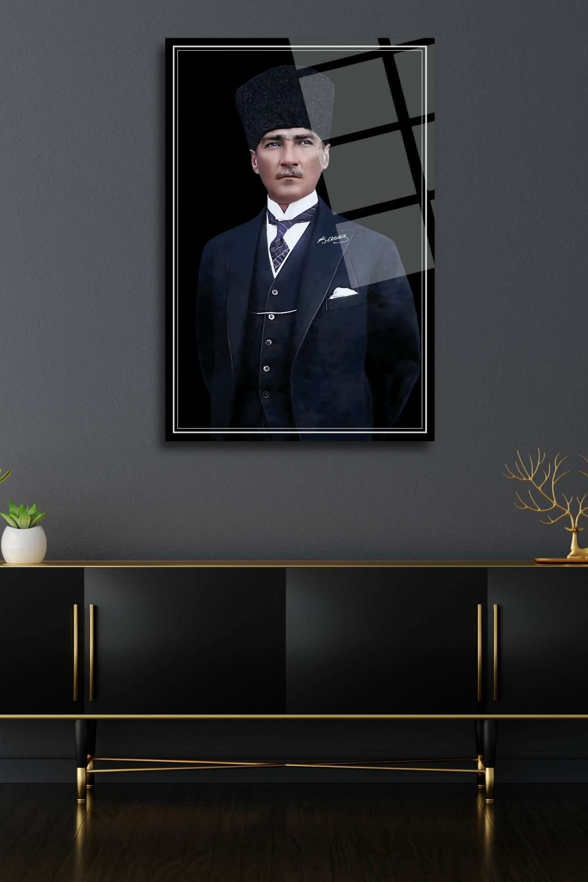 Mustafa Kemal Atatürk Tablosu, Kırılmaya Dayanıklı Cam Tablo HMDS0327