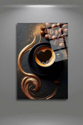 Bir Fincan Kahve Cam Tablo 336 - 30 x 45