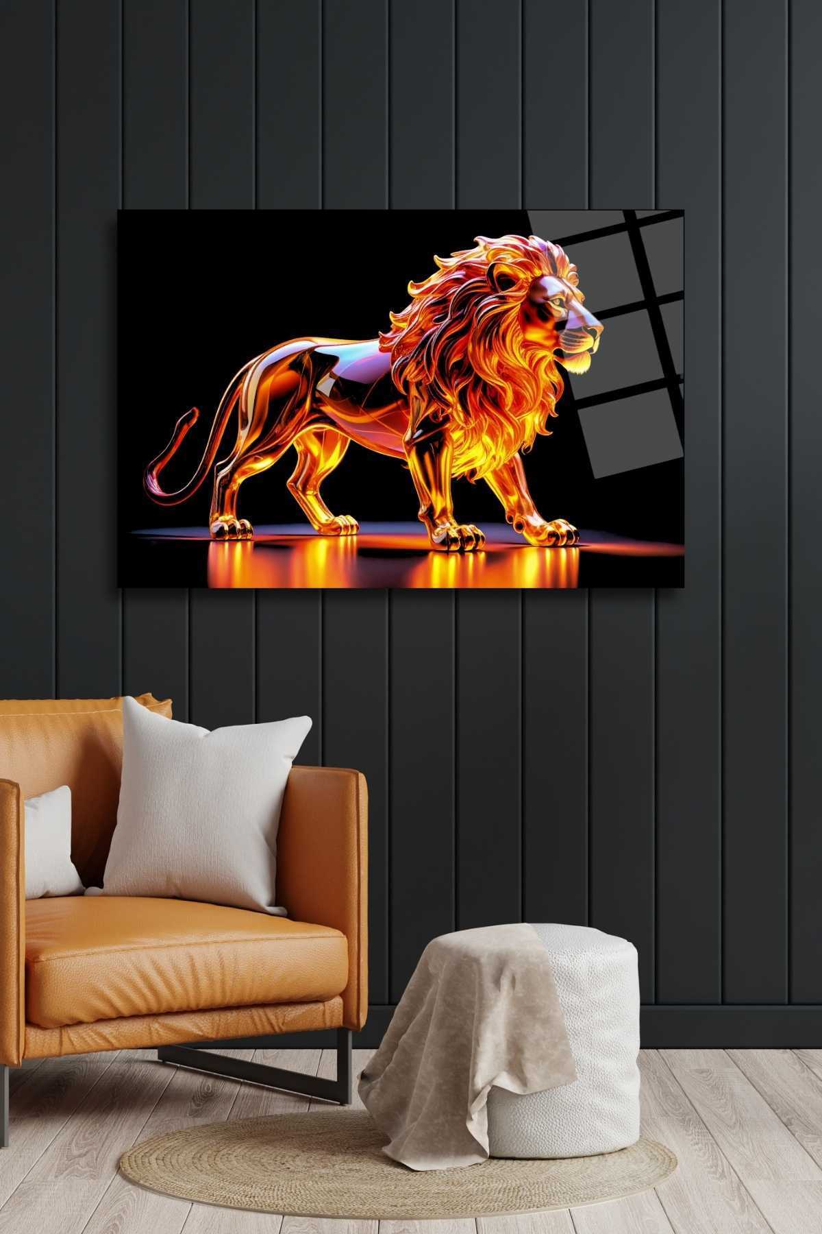 Aslan Cam Tablo, Kırılmaya Dayanıklı Yüksek Çözünürlüklü 272 - 60 x 90