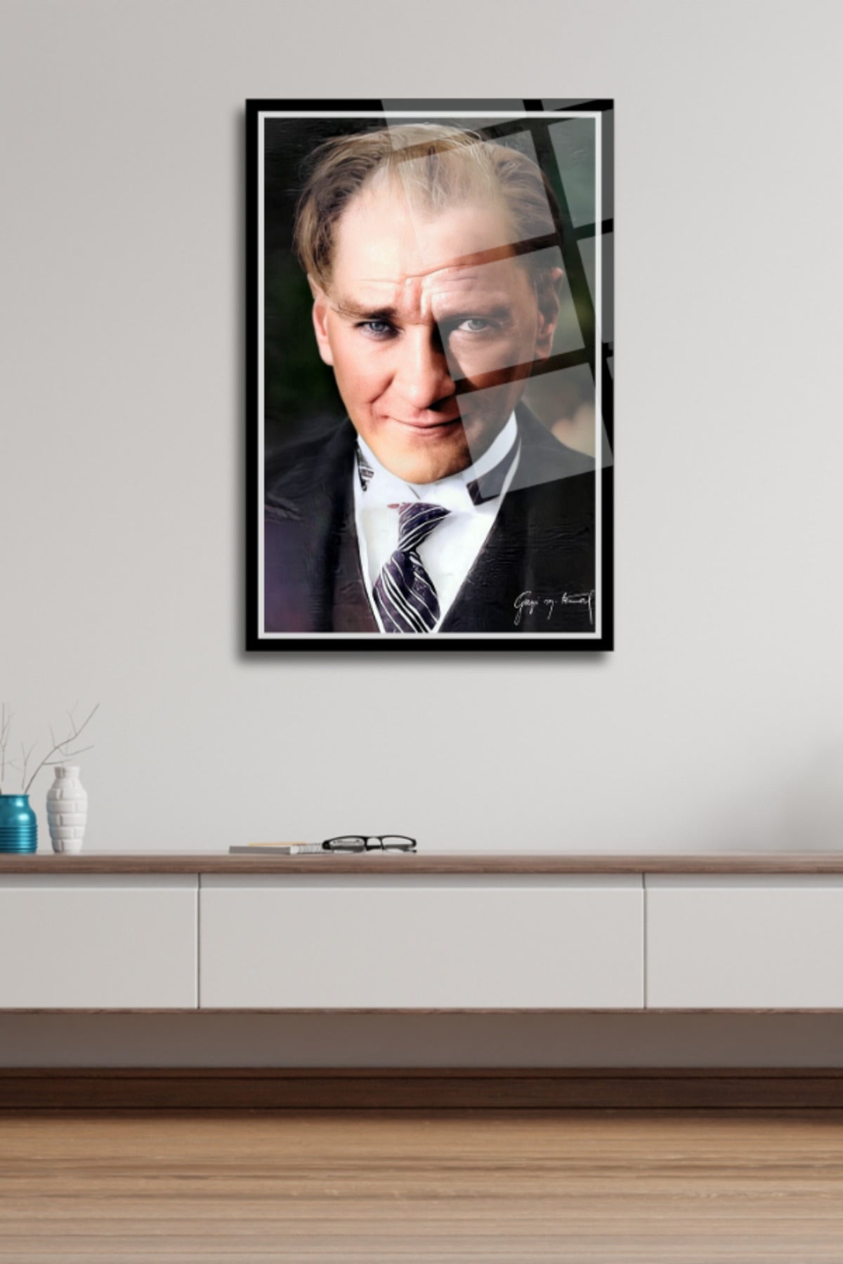 Mustafa Kemal Atatürk, Kırılmaya Dayanıklı Cam Tablo 189 - 45 x 65