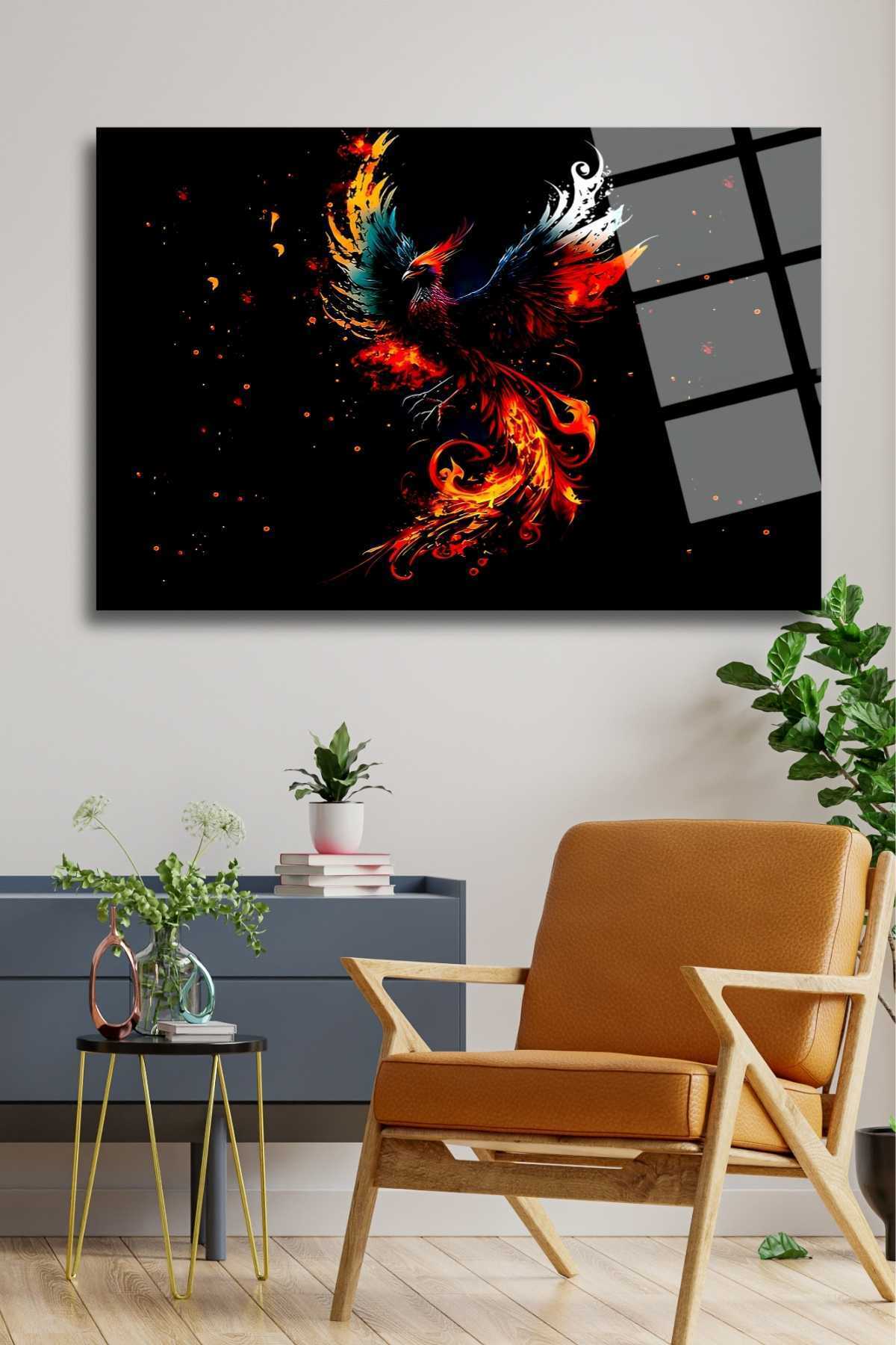 Anka Kuşu Cam Tablo 158 - 45 x 65