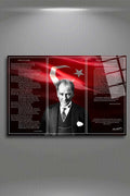Atatürk, Gençliğe Hitabe, İstiklal Marşı Cam Tablo 341 - 60 x 90