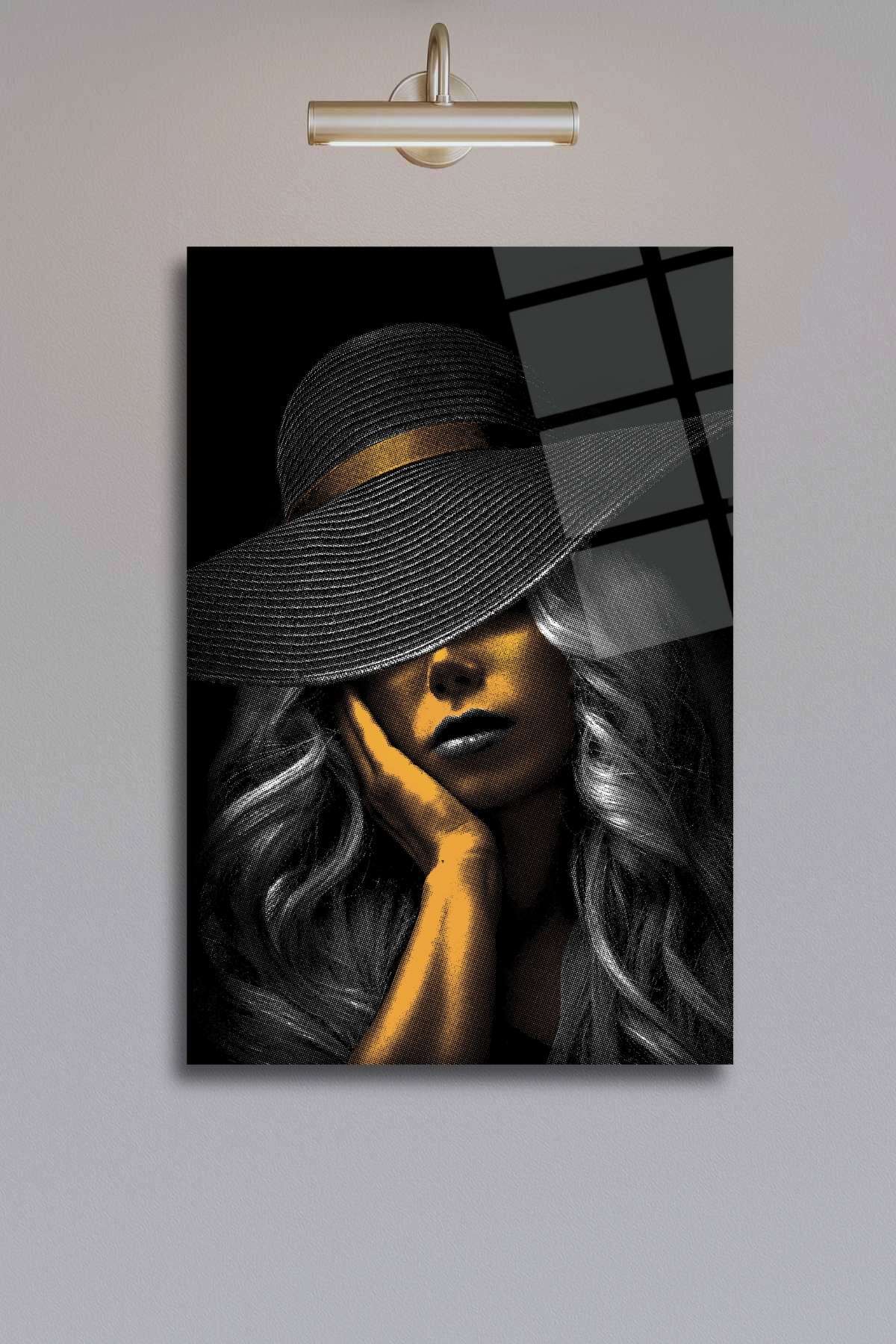 Siyahi Kadın Cam Tablo 434 - 30 x 45