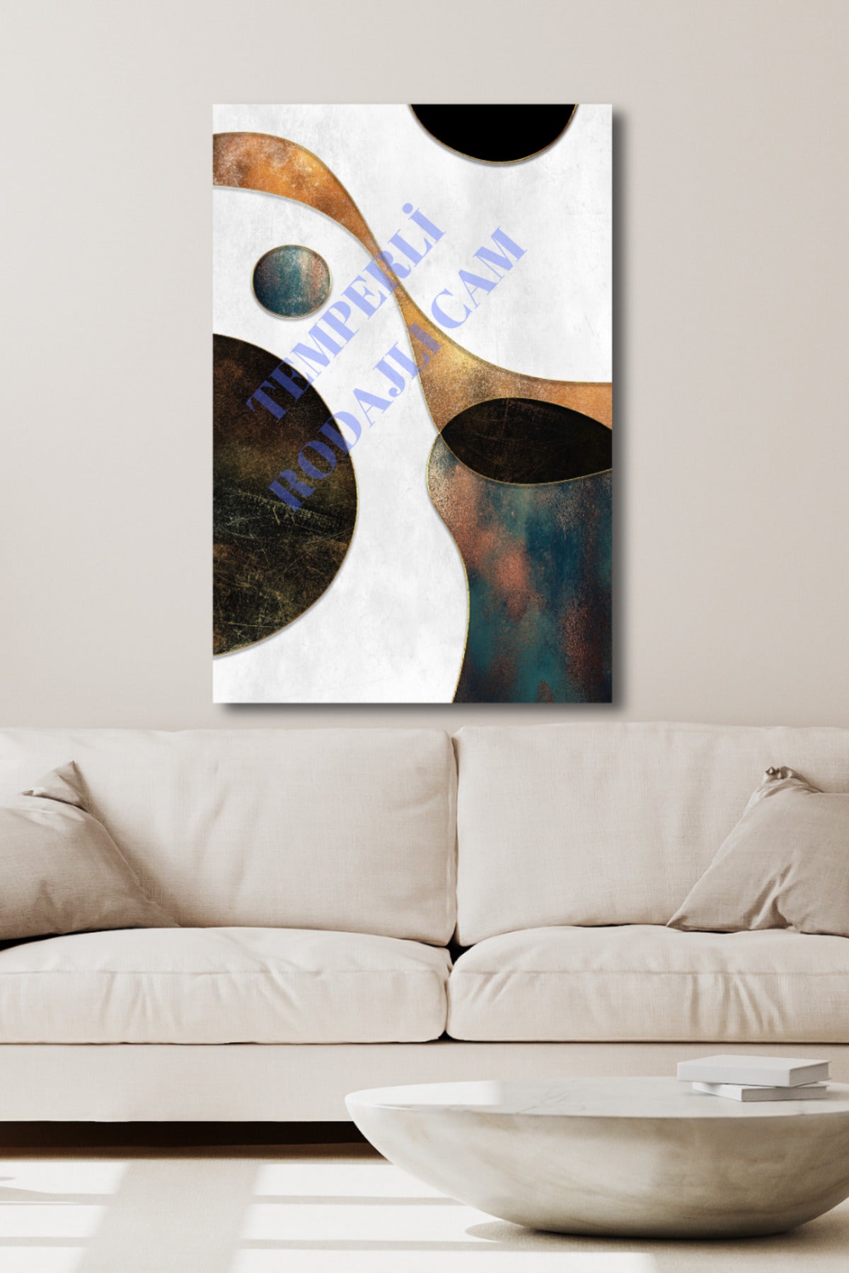 Geometrik Desenler, Cam Tablo 175 - 60 x 90