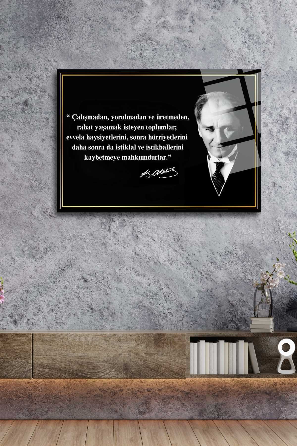 Mustafa Kemal Atatürk Cam Tablo HMDS0282