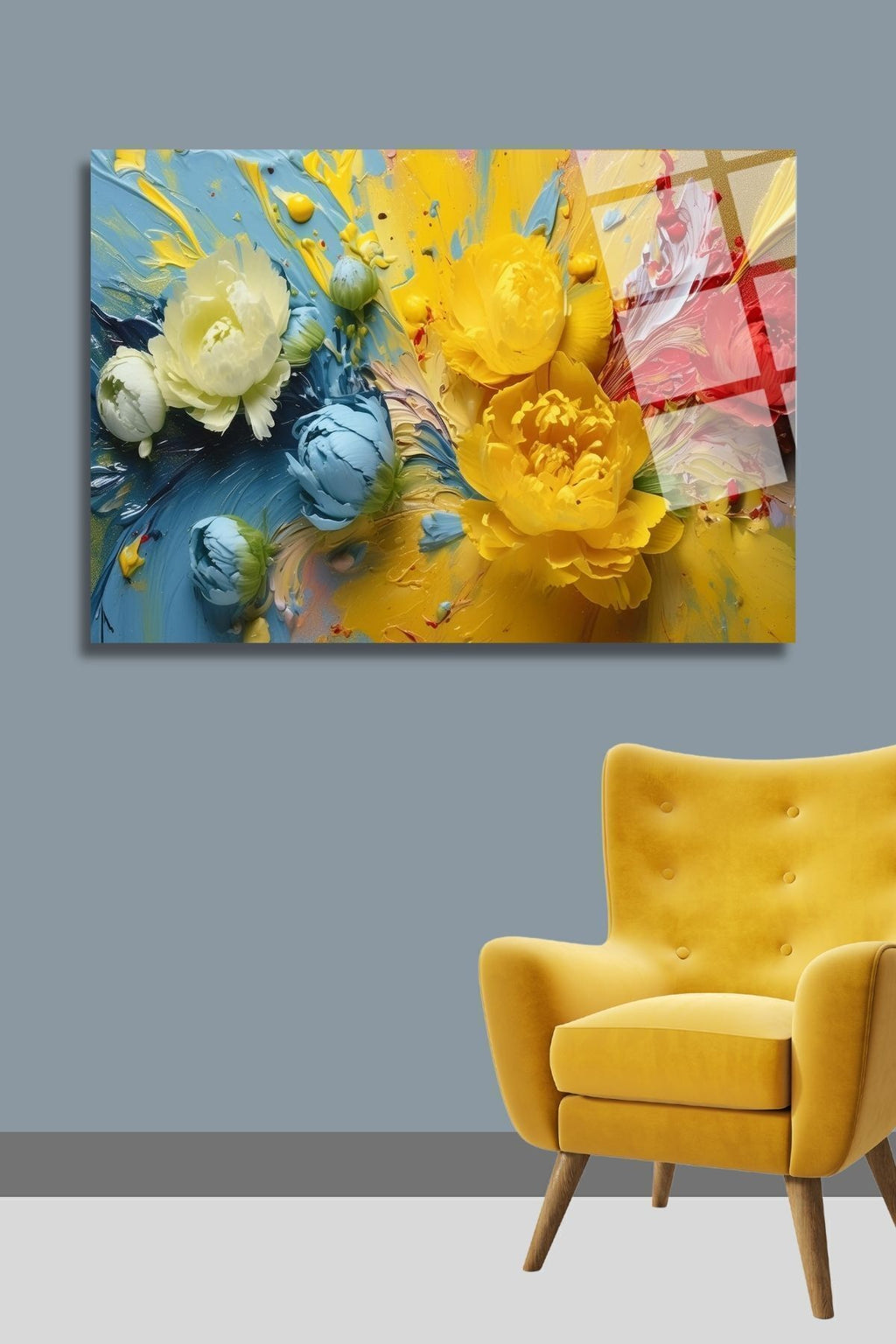 Çiçekler Cam Tablo 82 - 30 x 45