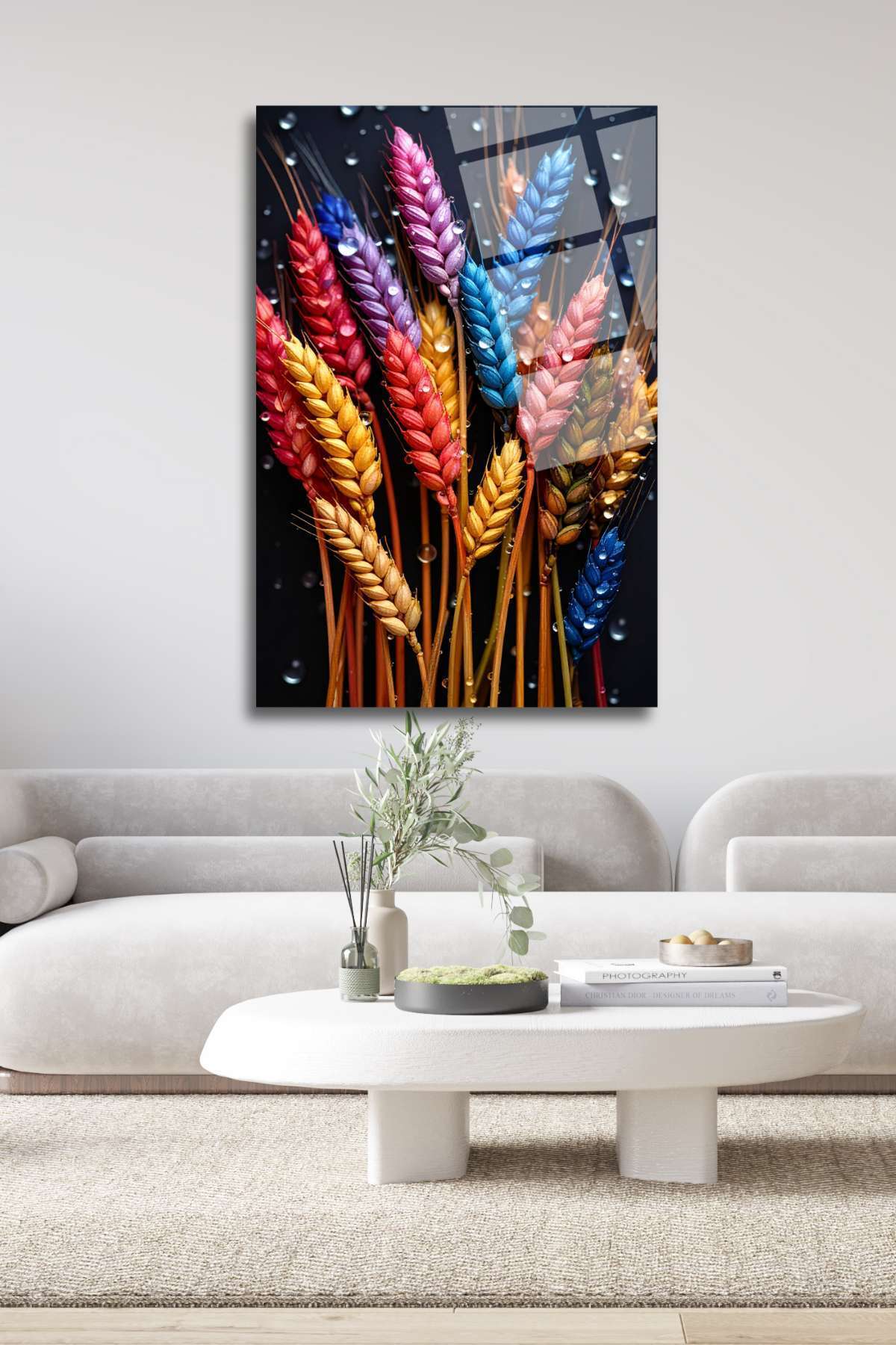 Buğday Başakları Cam Tablo 301 - 45 x 65