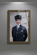 Mustafa Kemal Atatürk Cam Tablo 216 - 30 x 45