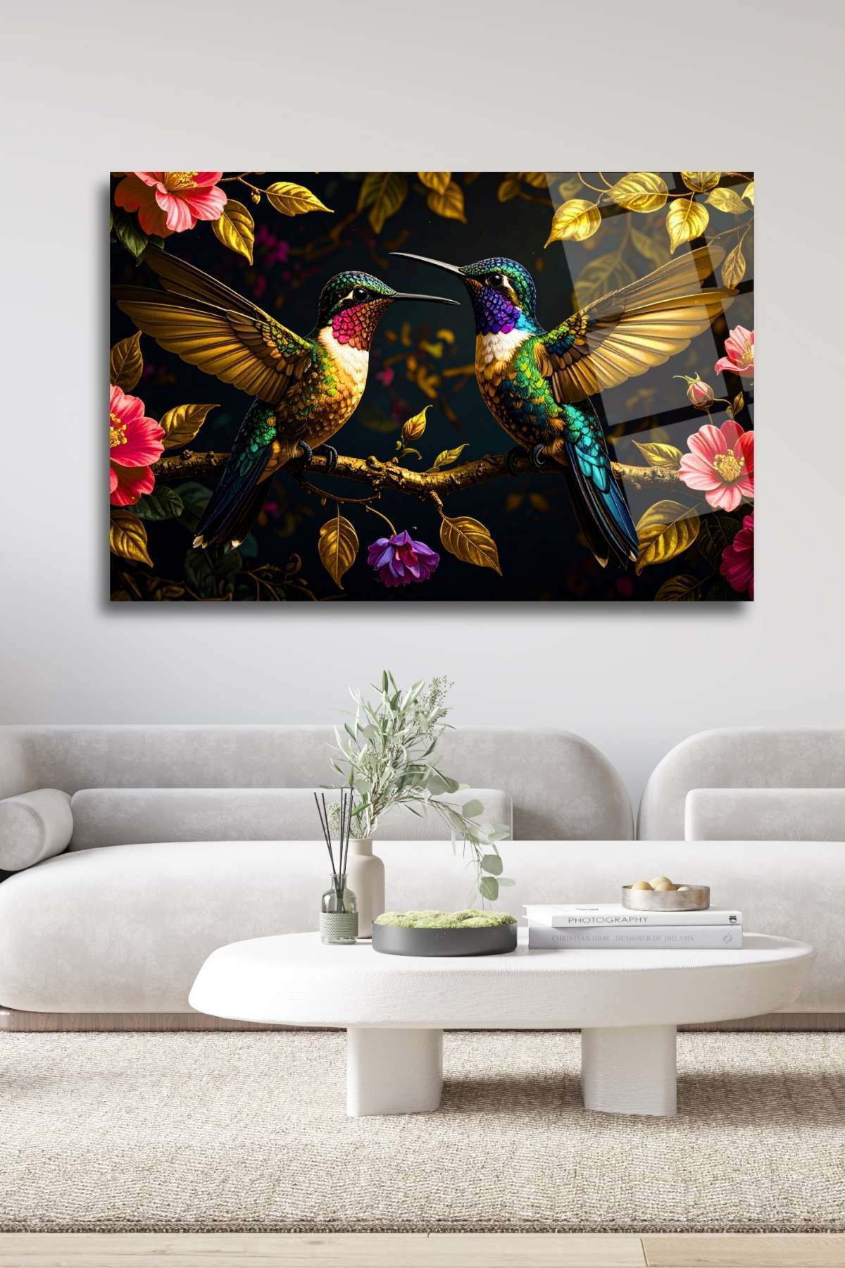 Sinek Kuşları Cam Tablo 290 - 45 x 65
