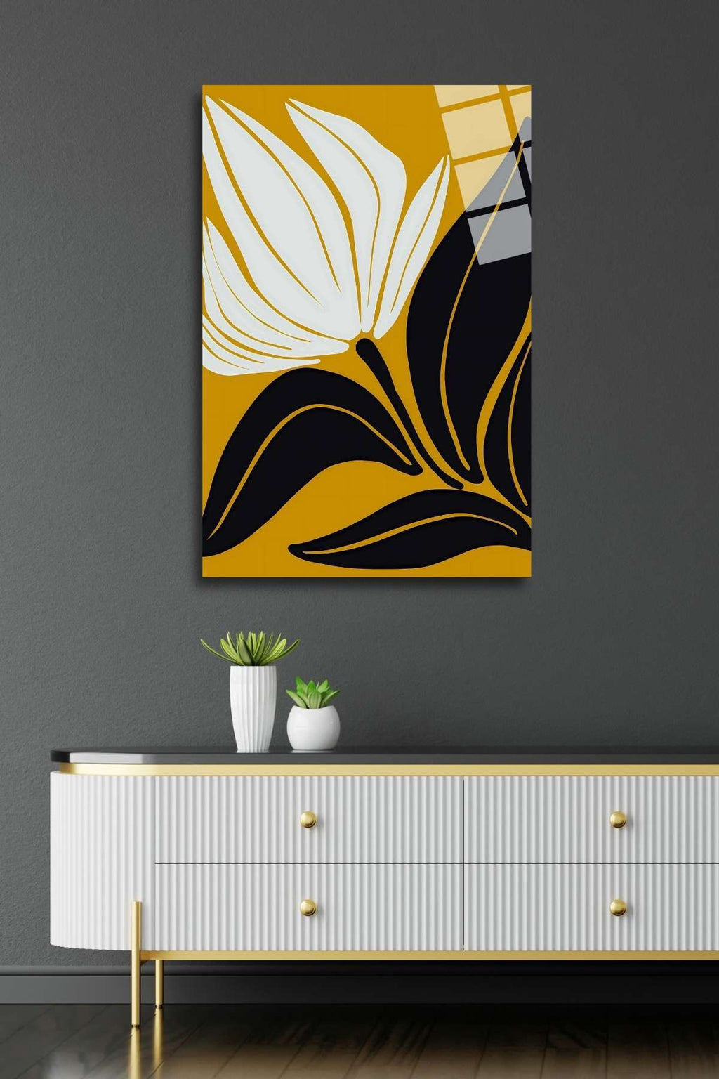 Bohem Tarzı Cam Tablo 353 - 60 x 90