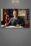 Mustafa Kemal Atatürk Cam Tablo 479 - 30 x 45